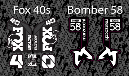 Fox 40/Bomber 58 Fork Guard Decals